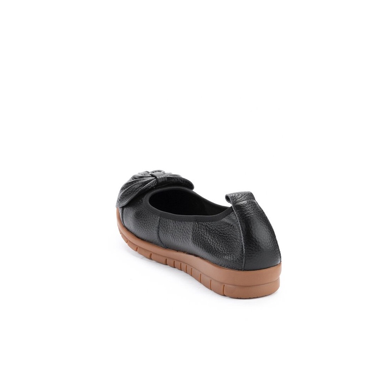 SEPATU FLAT KULIT ANDREW WANITA ORIGINAL CASUAL BRANDED HITAM ANW03