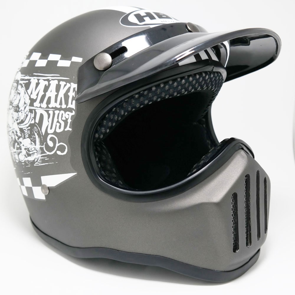 HELM CAKIL HBC RUST DUST GREY ( Fullface / Klasik / Retro / Vespa )