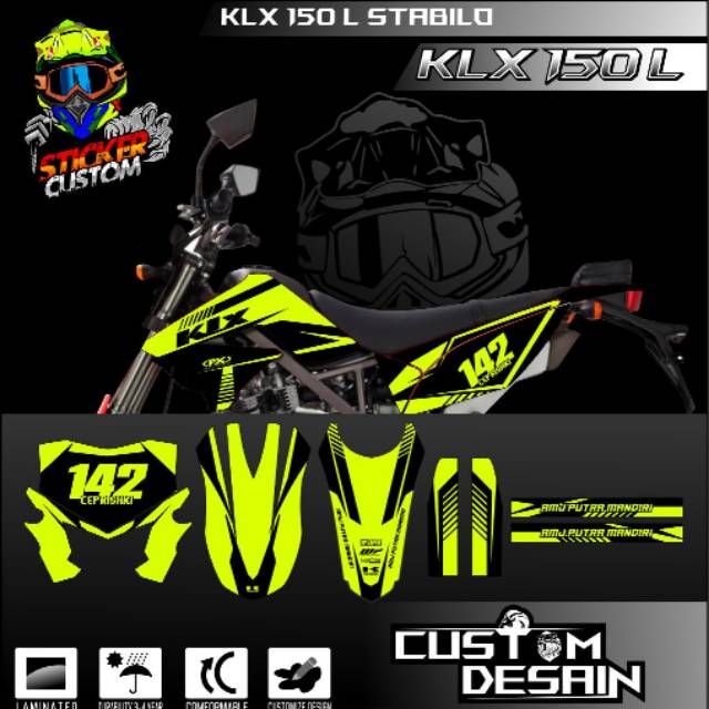 DECAL KLX LAMA - DECAL STIKER KLX 150 LAMA - KLX OLD STABILO