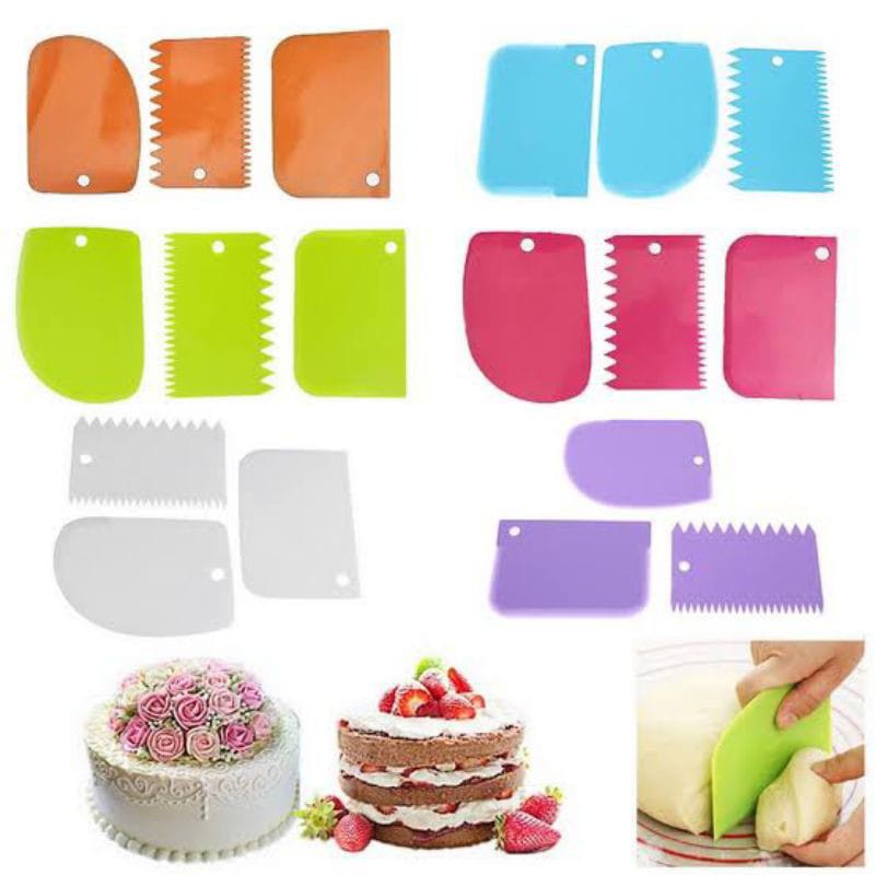 SCRAPPER / SCRAPPER PLASTIK / PERATA KUE / SCRAPPER IMPORT / ALAT DEKORASI KUE