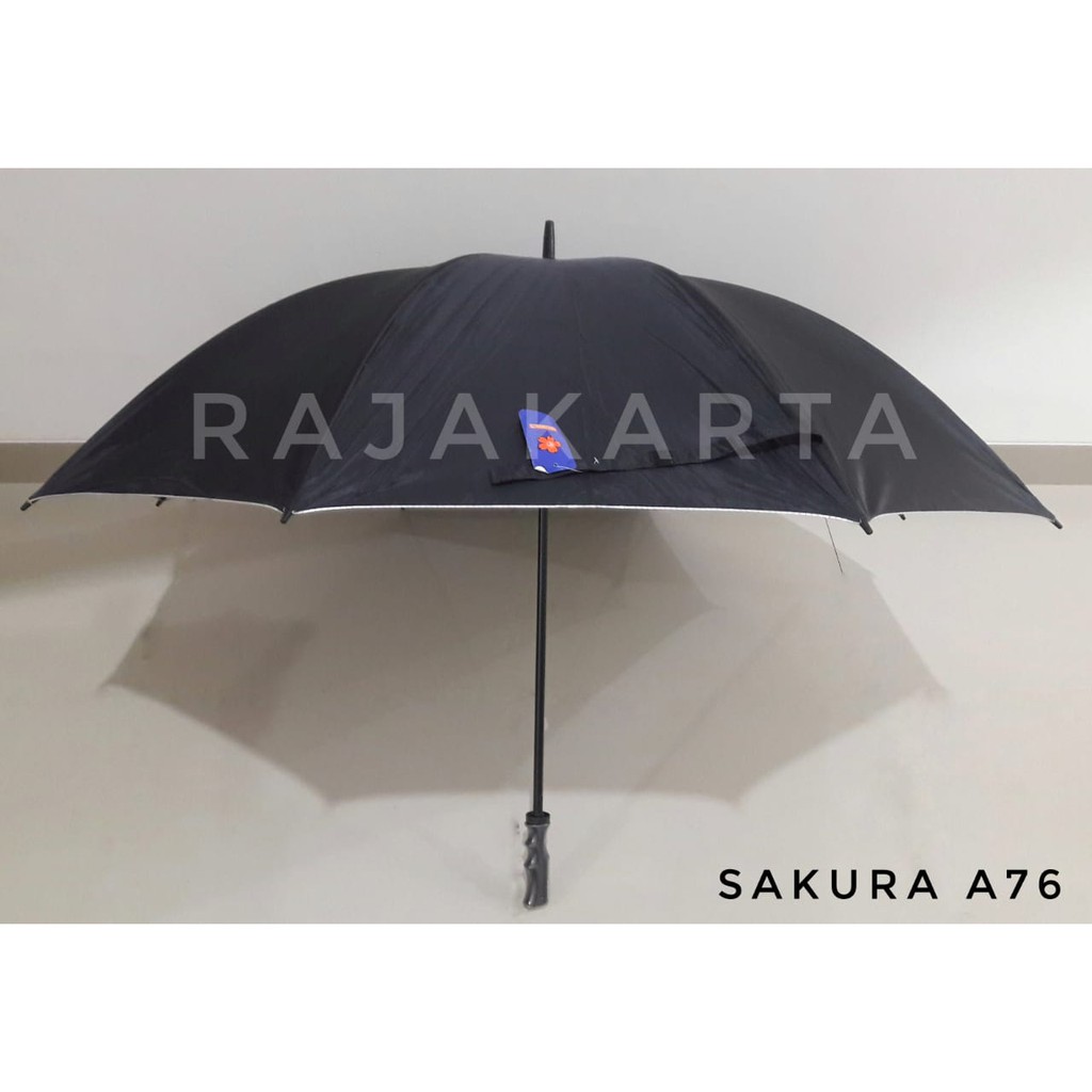 PAYUNG GOLF 29&quot; HITAM DALAM SILVER MERK SAKURA A76