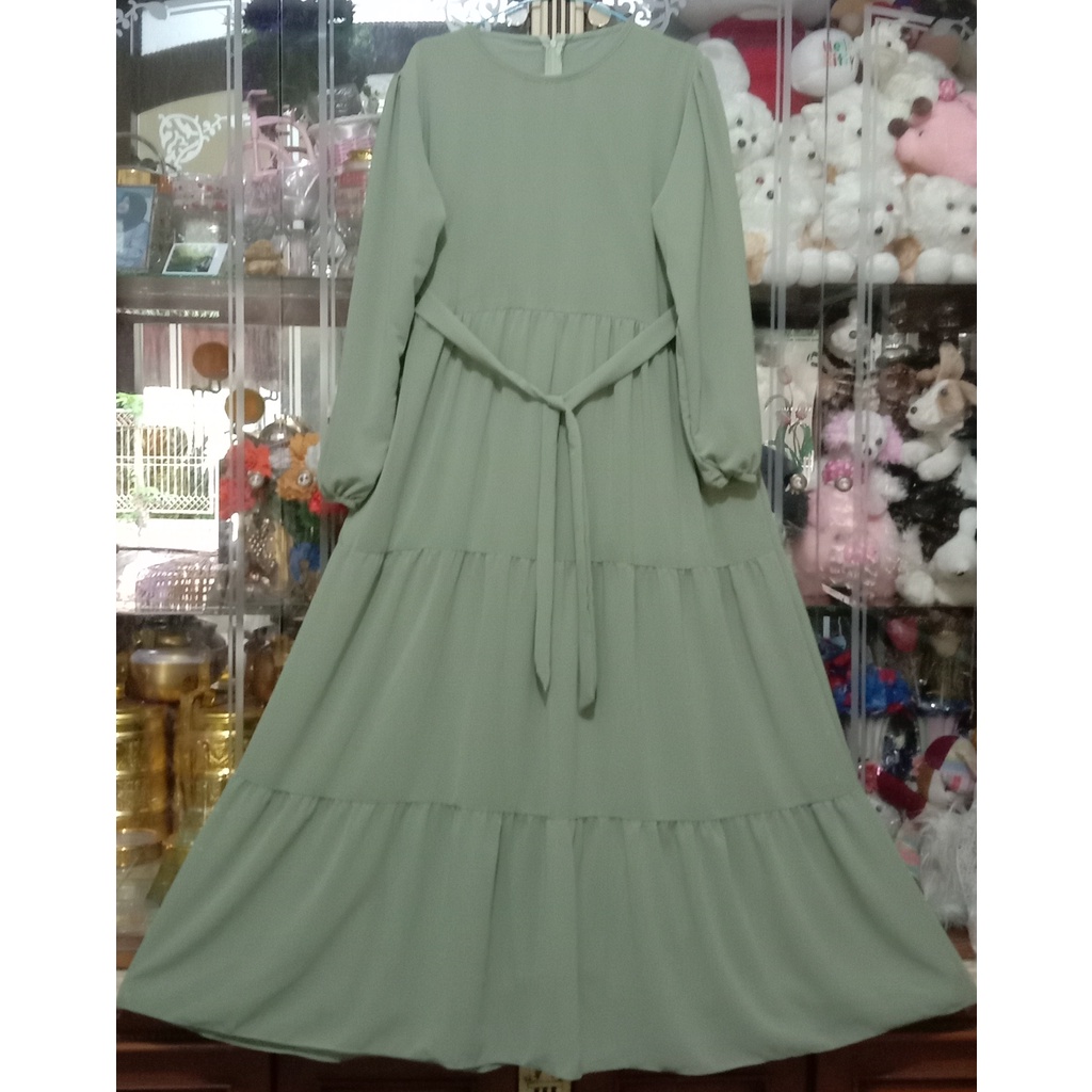 ceruty babydoll model dress serut  tiga dewasa dan anak 5/6 tahun