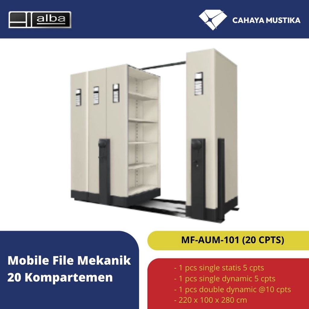 Jual Mobile File Alba Mekanik MF-AUM-101 (20 CPTS) di Malang
