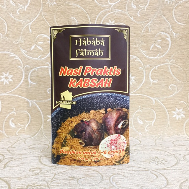 

Nasi Arab instan Kabsah/Kebuli hababa fatmah, Beras Basmati ( Komplit dengan bumbu )