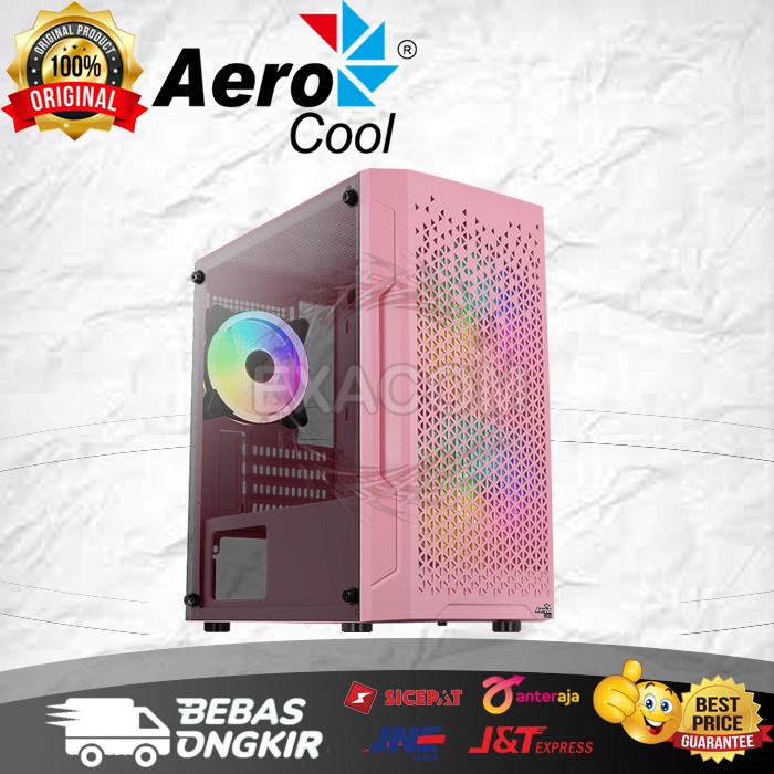 Casing Aerocool Trinity Mini Pink Mini Tower PC Case