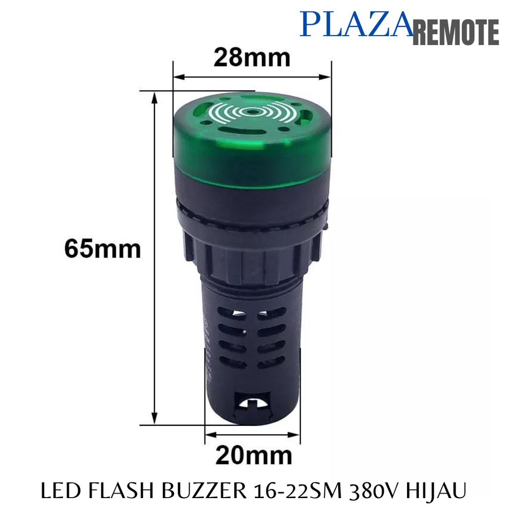 FLASH BUZZER LED ALARM SIGNAL BEEPER AC AD16-22 SM 380V