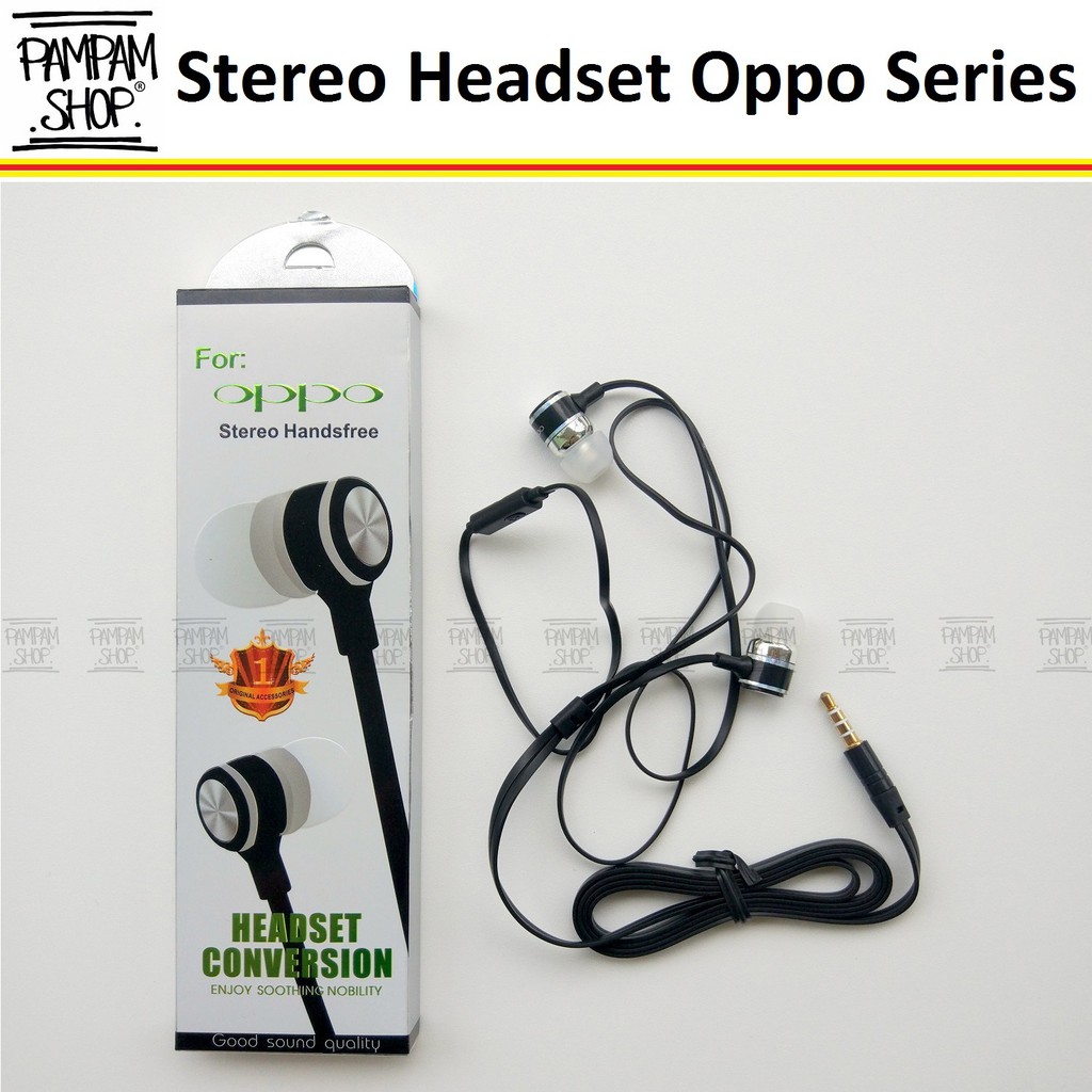 Headset Earphone Handsfree Oppo Hitam F1S Neo Find 3 7 9 F3 R1X R1 R5 R9 R7S R7 A57 F1 Plus A39 A33