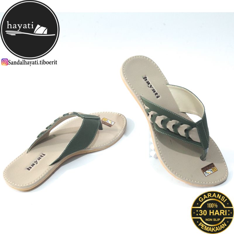 Sandal wanita teplek karet sandal hayati original sandal tasik sandal flat cewek sandal cewek jepit