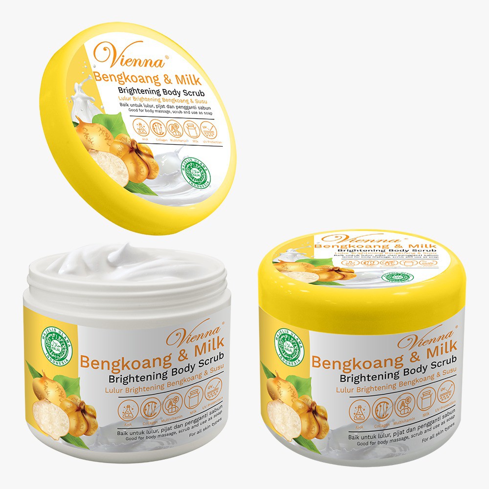 VIENNA BRIGHTENING BODY SCRUB 250GR BPOM - LULUR MANDI VIENNA 250G