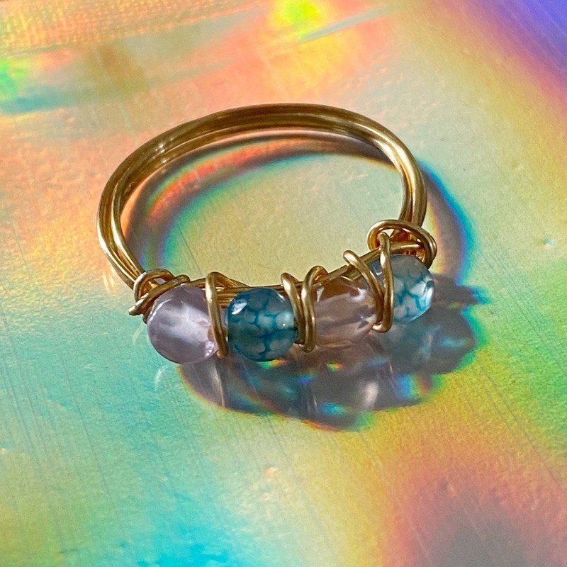 Cincin Kawat Wire Ring Gemstone