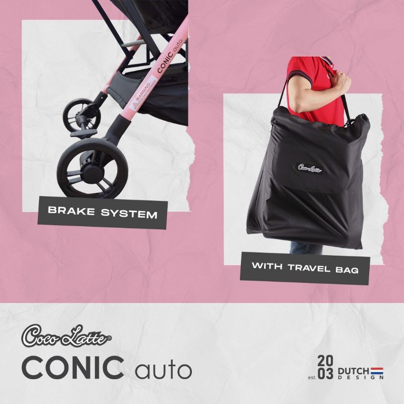 Makassar - Stroller Kabin Pesawat Cabin Size Kereta Dorong Bayi Cocolatte Iconic Conic Auto