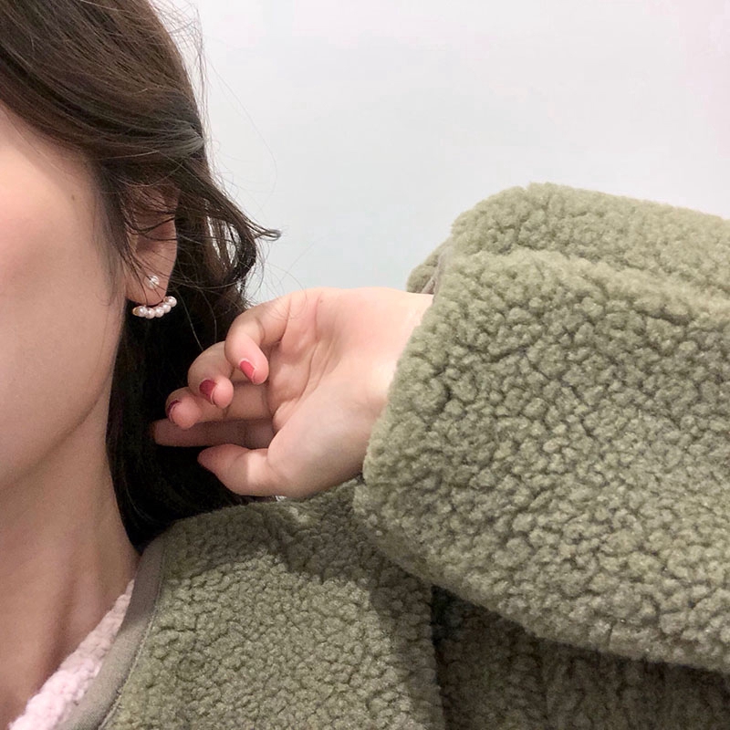 Korean New Trendy Simulated Pearl Small Stud Earrings For Women Fashion Arc Shape Elegant Gifts Sexy Girl Jewelry