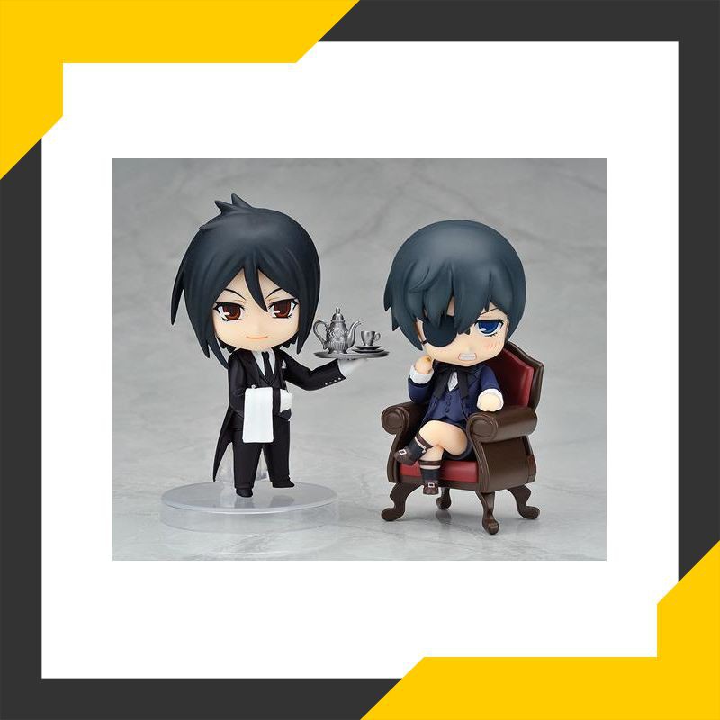 Action Figure Impor Huong Anime Gambar 10 Cm Q Versi Nendoroid Lucu Hitam Butler Ciel Phantomhive Mo
