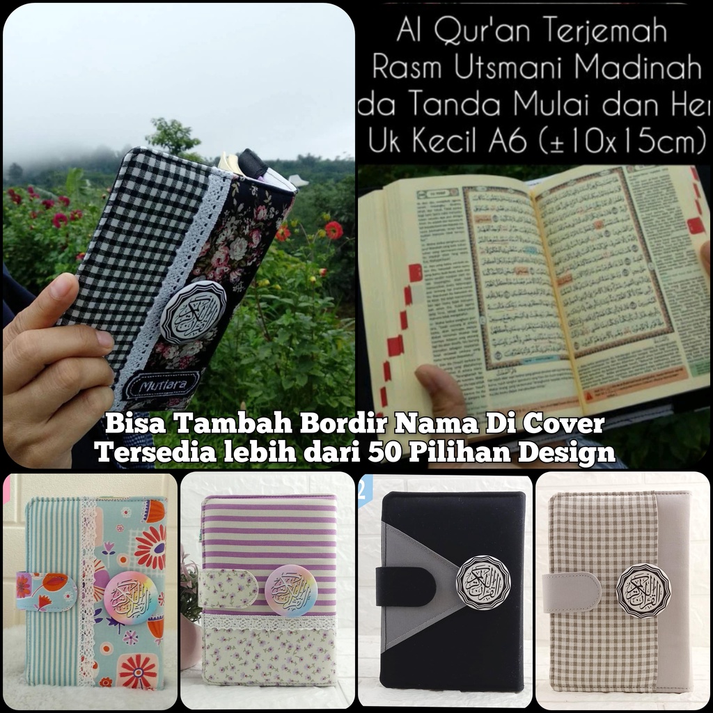 Quran Sampul Mushaf Shahib Rasm Utsmani Waqaf Ibtida Cover Terjemah ALQ35 A6 Kecil