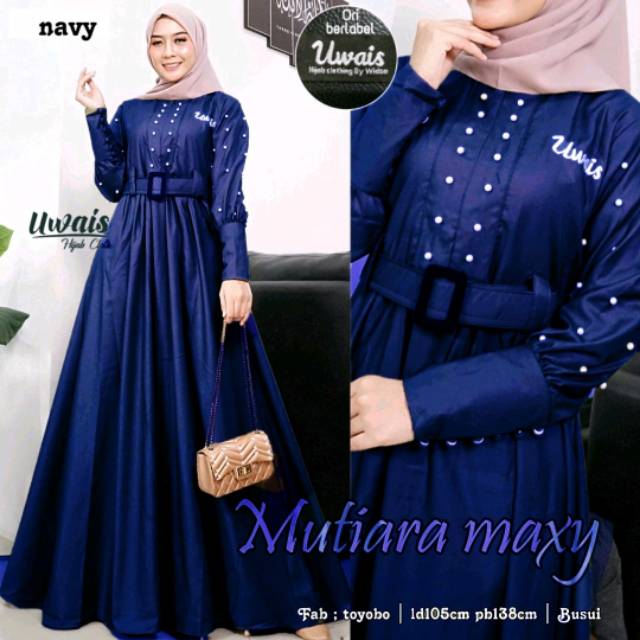 Gamis  simple dan modis MUTIARA MAXY  fab toyobo, busui ori berlebel