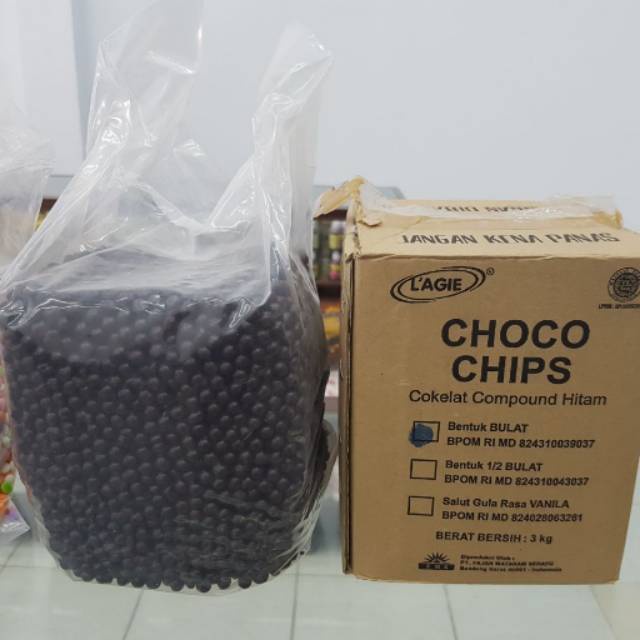 

L'AGIE Chocochip Bulat 100gr LAGIE Choco Chip Cokelat bentuk Bola Kecil
