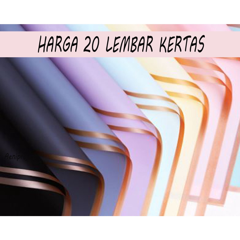 bahan buket 20 lembar kertas chellophane kertas buket hiasan buket bunga paper wrapping
