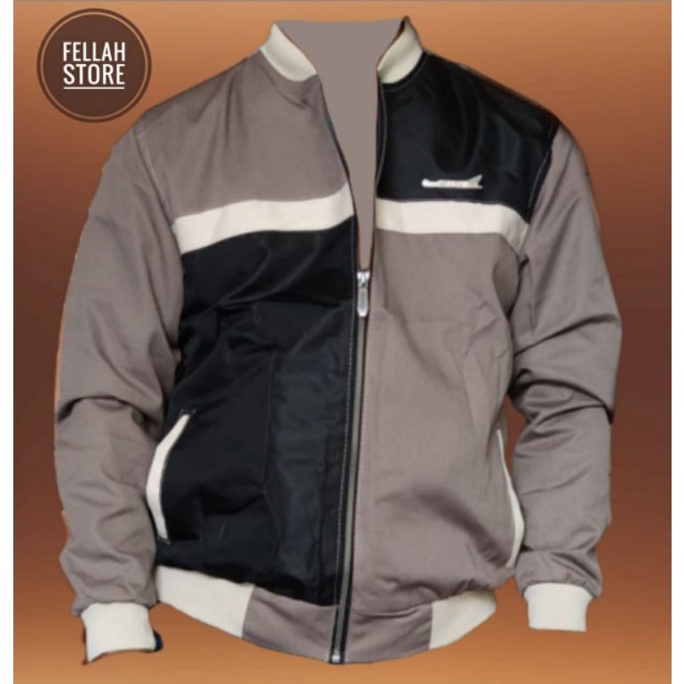 Jaket honda ori AHM, jaket  scoopy bomber moca black brown
