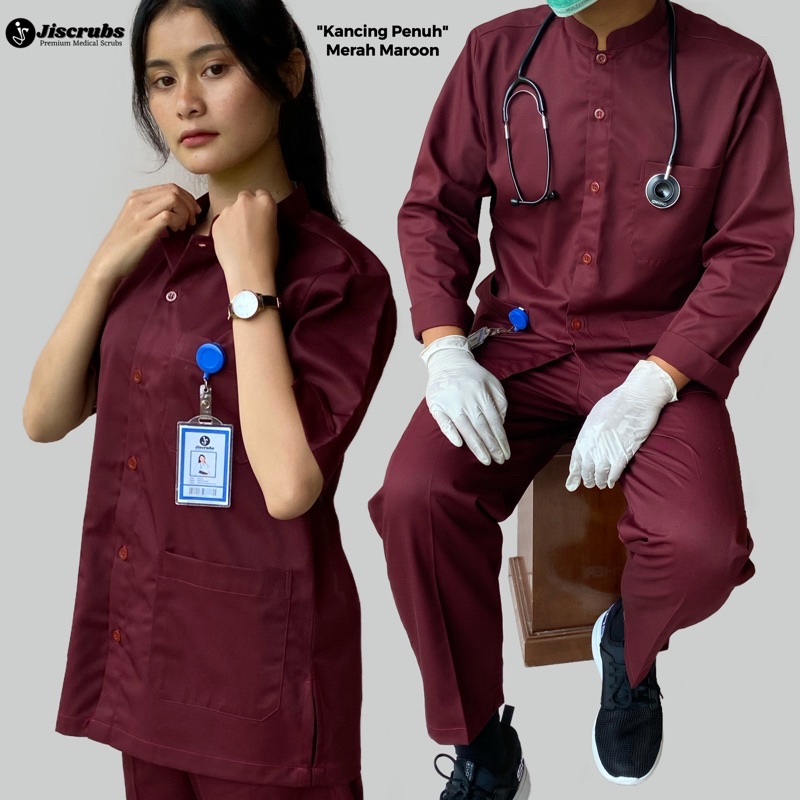 Baju Oka Kancing Depan Baju Scrub Baju Stenen Baju Perawat Seragam Bidan Baju Dokter Oka Baju Jaga