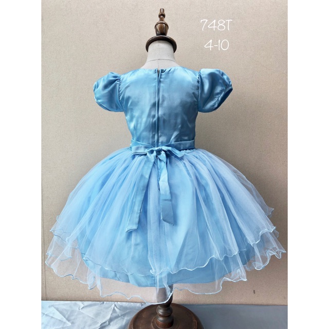 Elora Dress Anak Perempuan Karakter Cinderella Organdi Premium (748T)