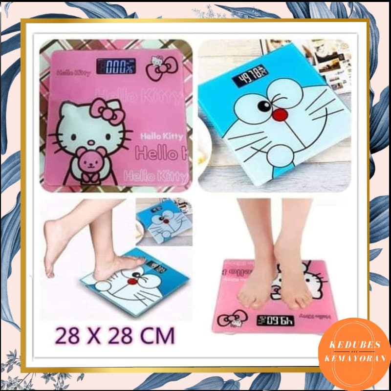 Timbangan Badan Digital Karater Doraemon Hellokitty  [KK]