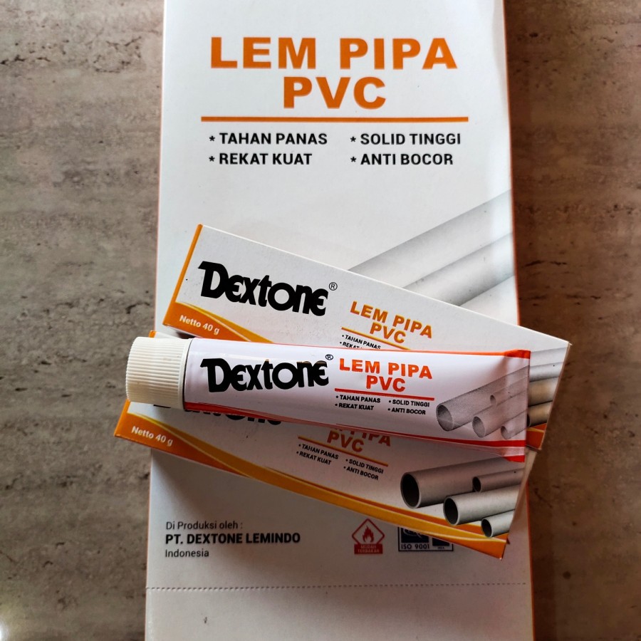 lem pipa lem pvc lem paralon DEXTONE kemasan 40g