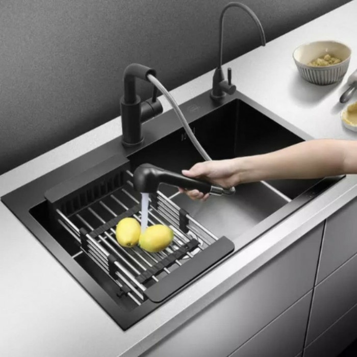 Wastafel - Kitchen Sink Stainles 5040/Bak Cuci Piring Black 1 Lubang