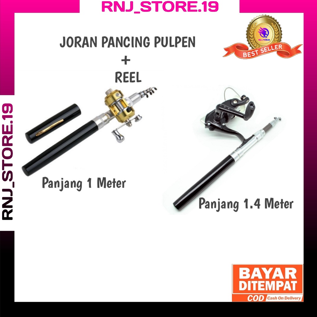 Joran Pancing Portable Model Pena + Reel Fish Pen Mini Antena Portable Rod ST-Y0011/Joran Pancing Mi