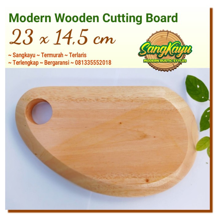 Talenan kayu talenan 23x14,5cm modern wooden chopping cutting board