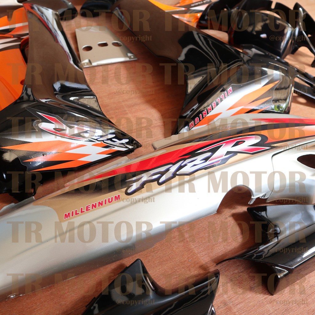 Cover Body Fizr F1zr Millenium Orange Gold Hitam Full Set Halus Cover Bodi Yamaha Fiz r