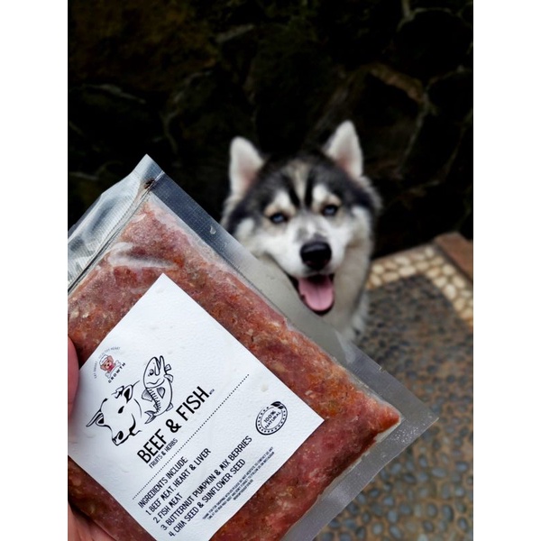 

Raw Dogfood Beef & Fish 500g