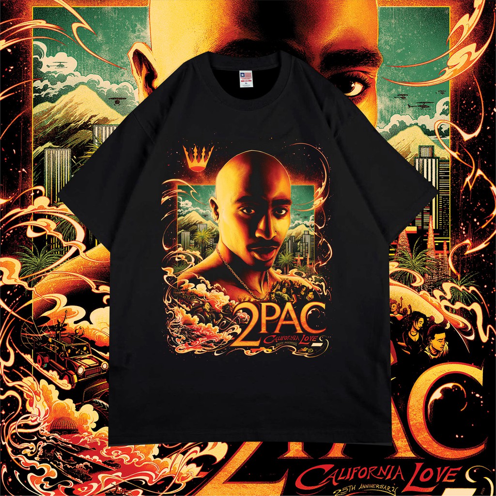 TUPAC FIRE 2PAC VINTAGE BOOTLEG - PREMIUM KAOS