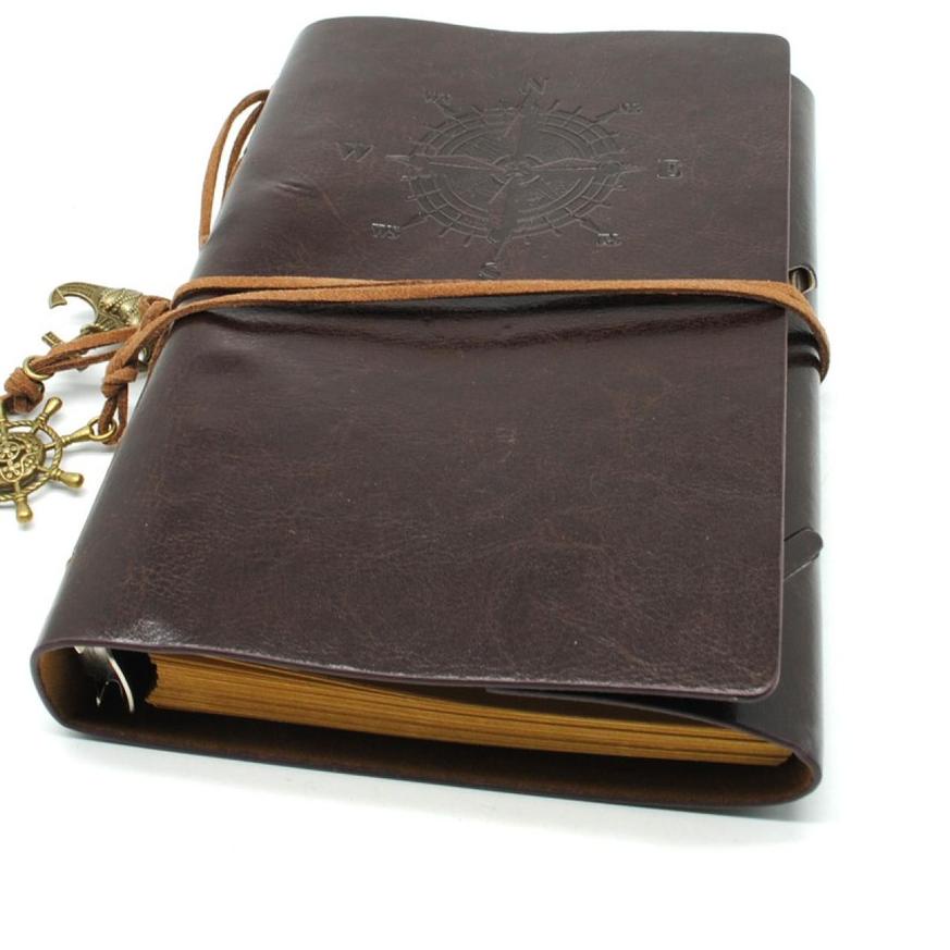 

Big Sale - Buku Catatan Retro Pirate Ship Binder Bahan Kulit Model Bajak Laut