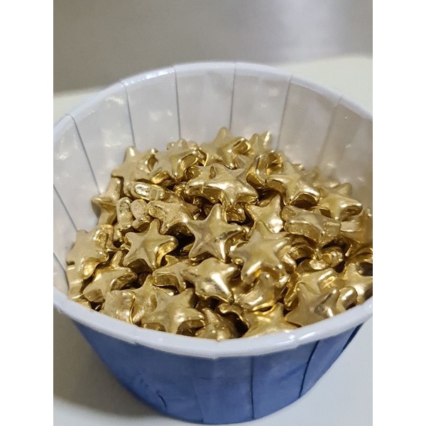

sprinkle trimit hiasan kue star kecil metalic gold