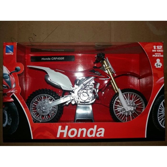 miniatur motor honda crf 250 trail diecast newray 12 pajangan kado