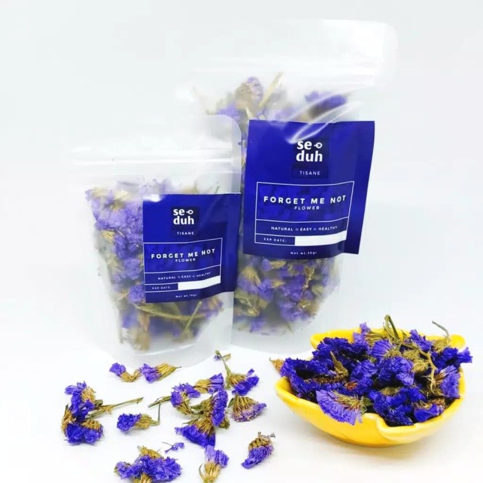 

teh-daun- seduh – teh bunga forget me not / myosotis flower tisane 10 gram -daun-teh.