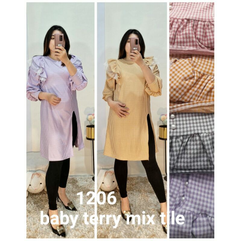 Tunik Ruffle kotak By Mizzle