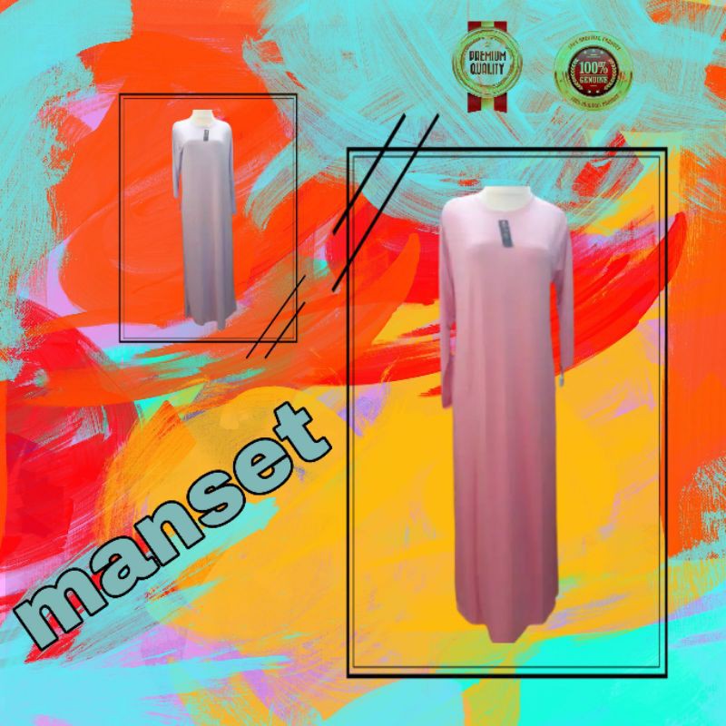Manset Kaos Polos Lengan Panjang Inner Dress