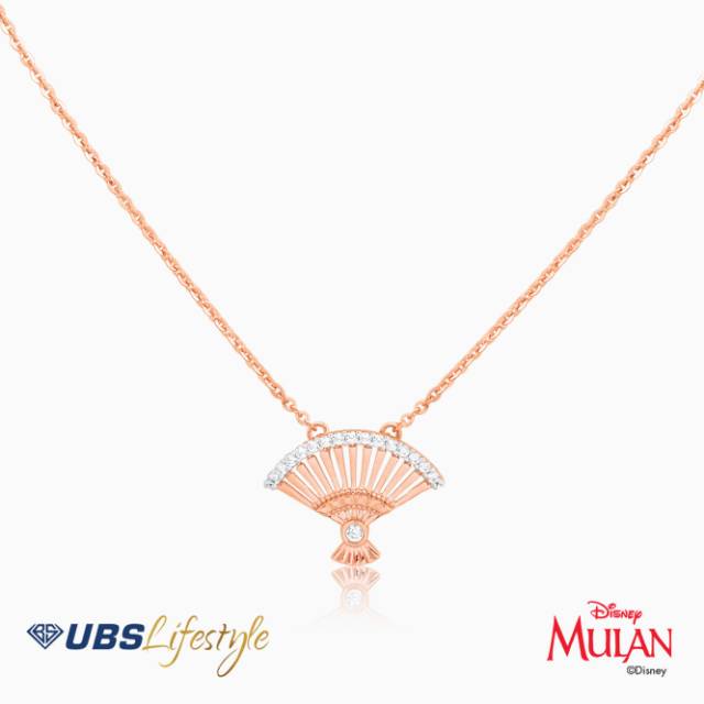 KALUNG EMAS UBS DISNEY PRINCESS MULAN LIMITED EDITION - 750 ROSE GOLD - KKY0128
