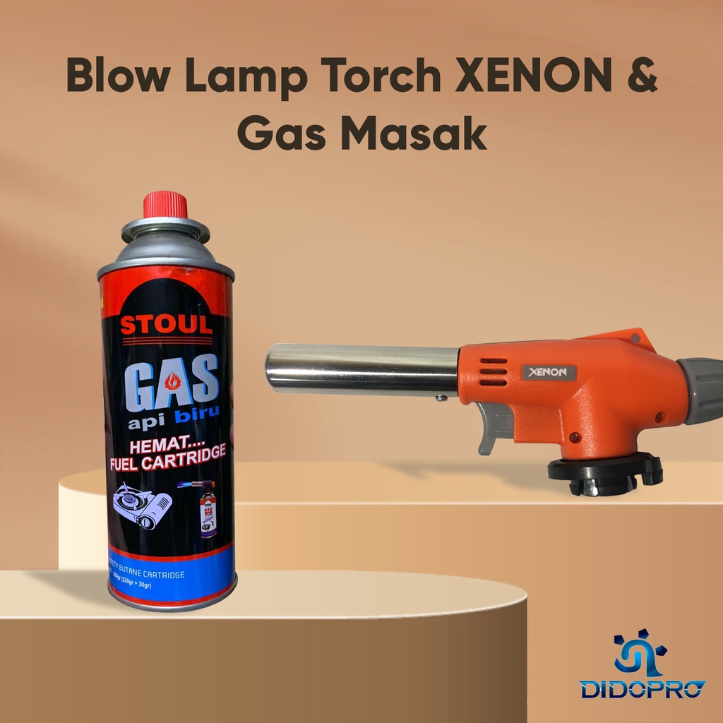 Xenon Gas Torch Flame Gun Blow Torch + Gas Portable Gas Hi Cook Gas Kaleng