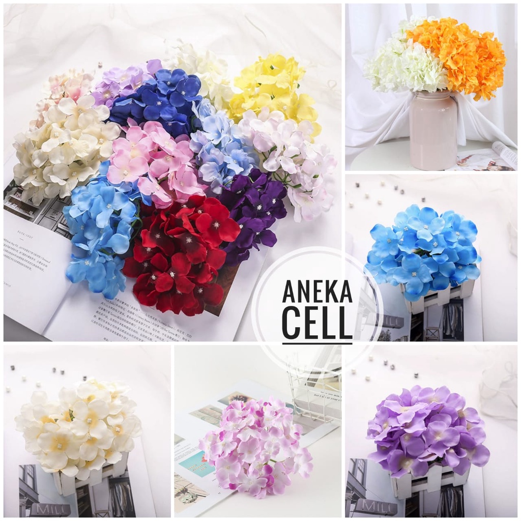 Jual [READY SEMUA WARNA] Bunga Hydrangeas / Bunga Hortensia Artificial  Flower Peony Bouquet Bunga Palsu Sutra Satin Buket Hidrangeas Tanaman  Dekorasi Rumah Kamar Kembang Wedding Hantaran Pernikahan Kepala Bunga Daun  Rambat Mawar |