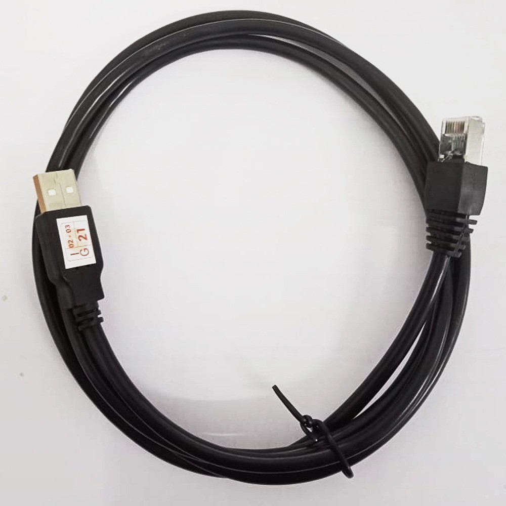 Cable Usb 2.0 to rj45 8 pin console nyk 1.5 meter 480Mbps for printer barcode scanner - Kabel Usb2.0 to lan 8 pin 1.5m