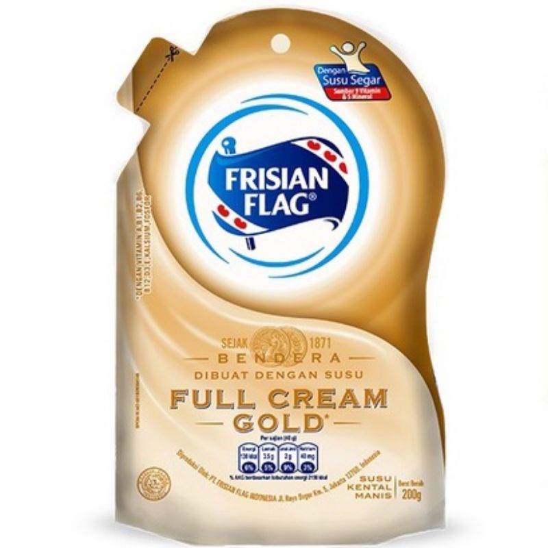 Frisian Flag Susu Kental Manis Gold Pouch 200 gram