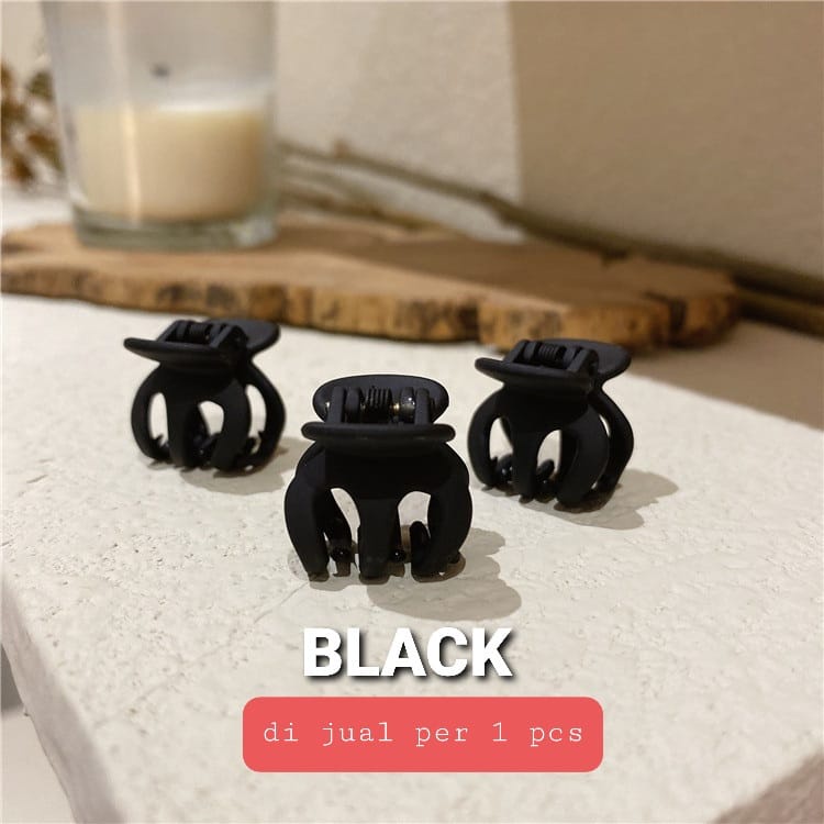 JEDAI MINI JEPIT PONI AKSESORIS RAMBUT KOREA IMPOR 2.5 CM WARNA DOFF MATT BERKUALITAS