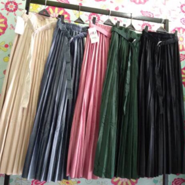 Rok plisket bludru velvet import belt 7/8