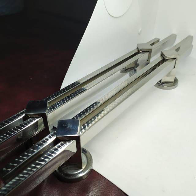 Handle Pintu Rumah 45 Cm Gawang Black Hitam Natural Kyu Tarikan Pintu Kotak Gagang Pintu Kunci Pintu
