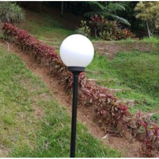 Kap Lampu  Taman  Bulat  Putih Susu Fitting E27 Diameter  25Cm 