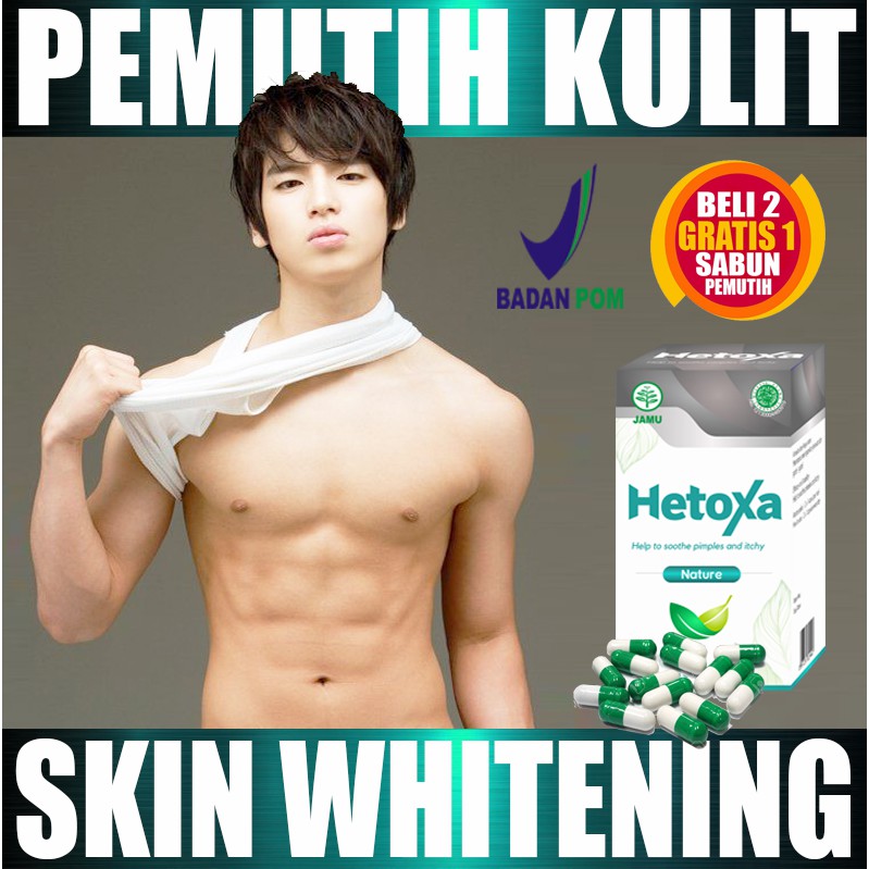 Pemutih Kulit Pria Hetoxa Badan Wajah Tubuh Muka Ketiak Selangkangan Pantat Obat White Jerawat Gluta Shopee Indonesia