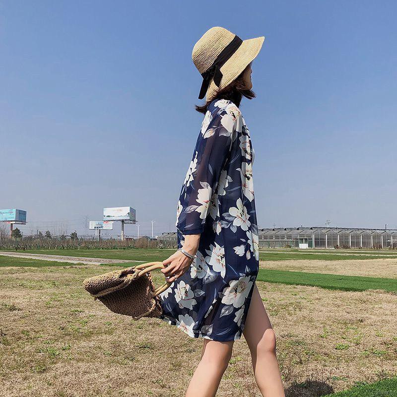 BAHAN TERBAIK KUALITAS BAGUS LEMBUT OUTWEAR OUT WEAR Q/ Cardigan Panjang Motif Print Bahan Sifon