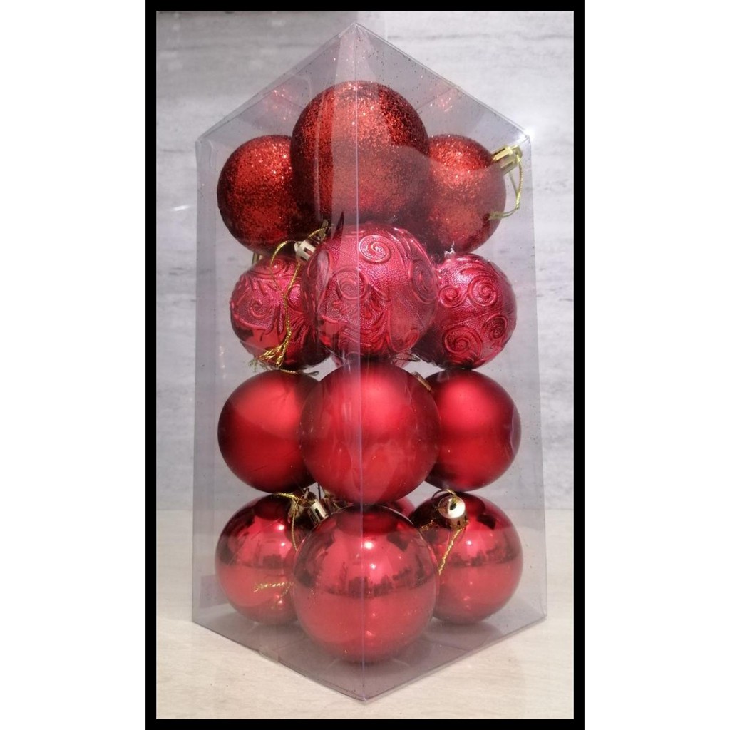 

Hiasan Pohon Natal Bola 5Cm Mix Isi 16 Warna Merah
